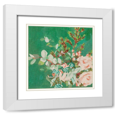 Hello Spring II White Modern Wood Framed Art Print with Double Matting by Wang, Melissa