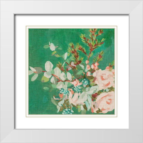 Hello Spring II White Modern Wood Framed Art Print with Double Matting by Wang, Melissa