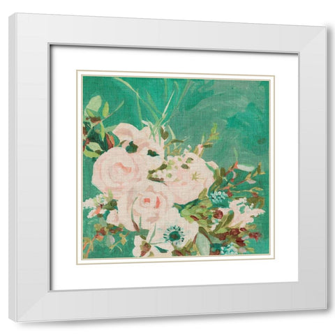 Hello Spring IV White Modern Wood Framed Art Print with Double Matting by Wang, Melissa