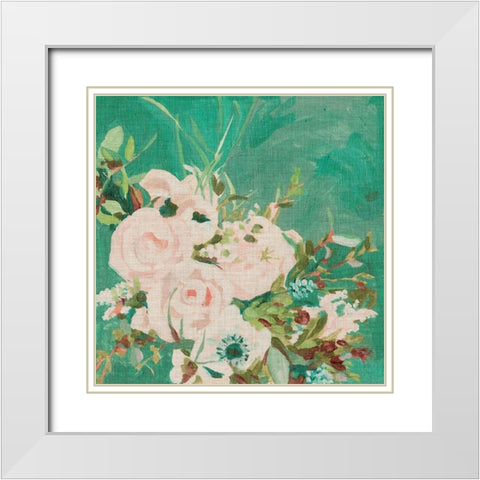 Hello Spring IV White Modern Wood Framed Art Print with Double Matting by Wang, Melissa