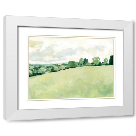 Pearly Pasture II White Modern Wood Framed Art Print with Double Matting by Barnes, Victoria