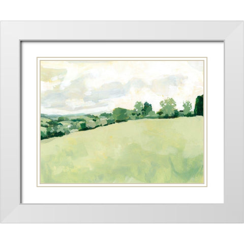 Pearly Pasture II White Modern Wood Framed Art Print with Double Matting by Barnes, Victoria