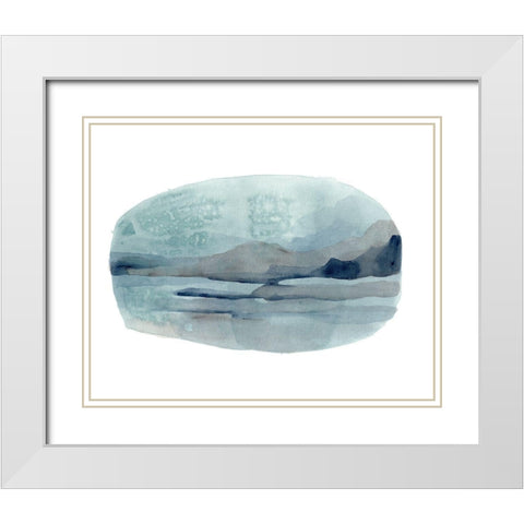 Vignette View I White Modern Wood Framed Art Print with Double Matting by Vess, June Erica