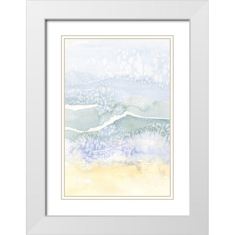 Salty Seaside II White Modern Wood Framed Art Print with Double Matting by Caroline, Emma