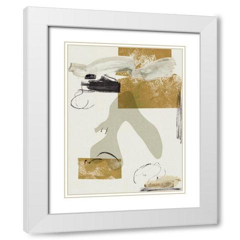 Over the Line I White Modern Wood Framed Art Print with Double Matting by Wang, Melissa