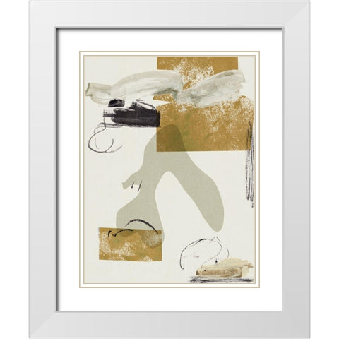 Over the Line I White Modern Wood Framed Art Print with Double Matting by Wang, Melissa