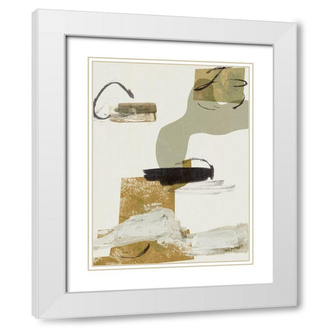 Over the Line II White Modern Wood Framed Art Print with Double Matting by Wang, Melissa
