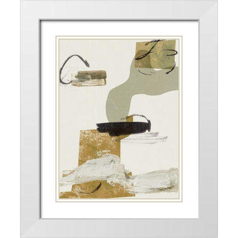 Over the Line II White Modern Wood Framed Art Print with Double Matting by Wang, Melissa