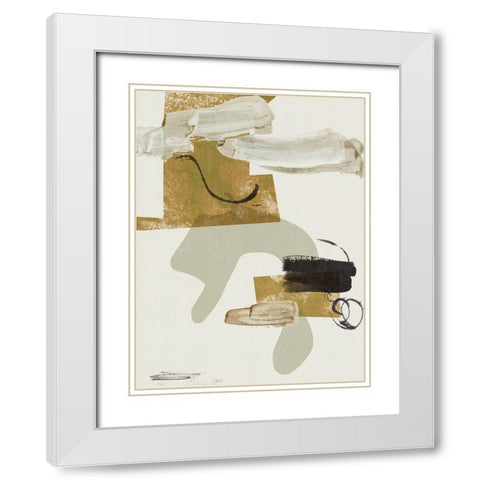 Over the Line III White Modern Wood Framed Art Print with Double Matting by Wang, Melissa