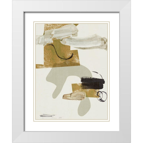 Over the Line III White Modern Wood Framed Art Print with Double Matting by Wang, Melissa