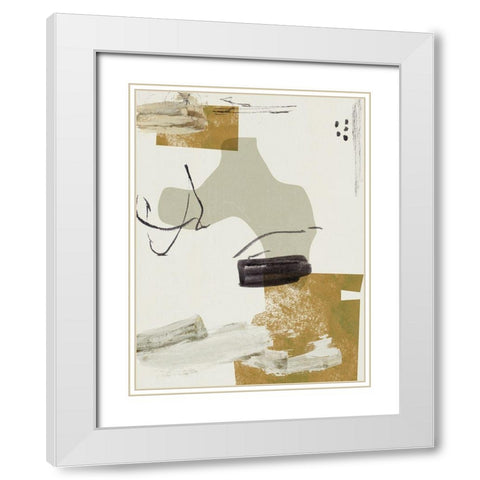 Over the Line IV White Modern Wood Framed Art Print with Double Matting by Wang, Melissa