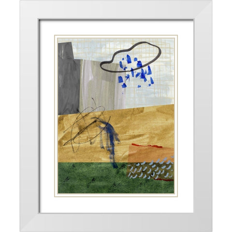 Rainy Season II White Modern Wood Framed Art Print with Double Matting by Wang, Melissa