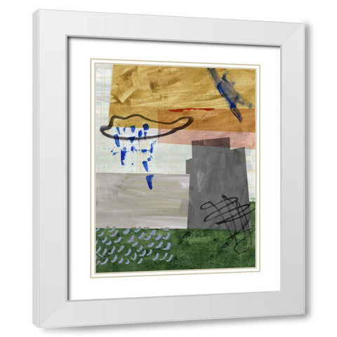 Rainy Season III White Modern Wood Framed Art Print with Double Matting by Wang, Melissa