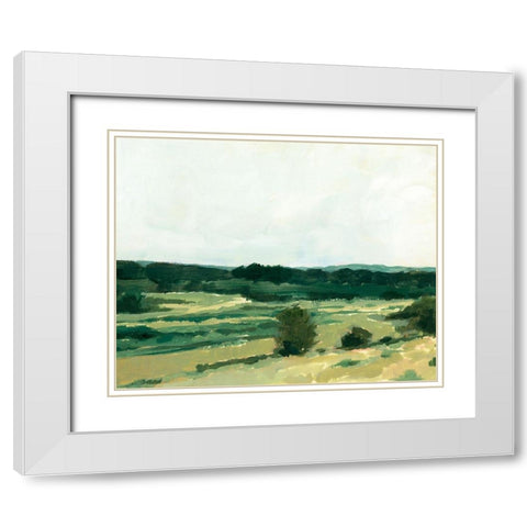 Treeline Vista III White Modern Wood Framed Art Print with Double Matting by Barnes, Victoria