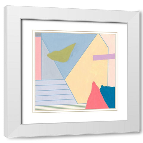 Radiant Light I White Modern Wood Framed Art Print with Double Matting by Wang, Melissa