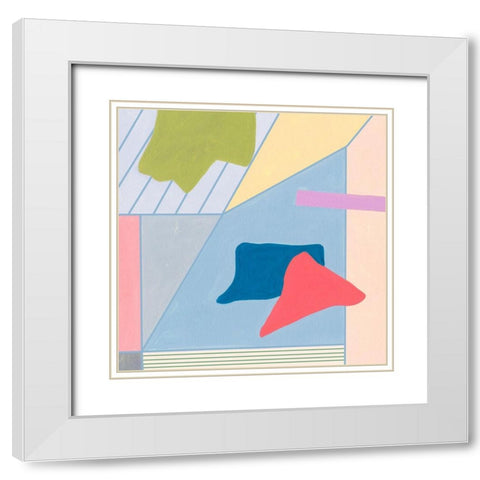 Radiant Light II White Modern Wood Framed Art Print with Double Matting by Wang, Melissa