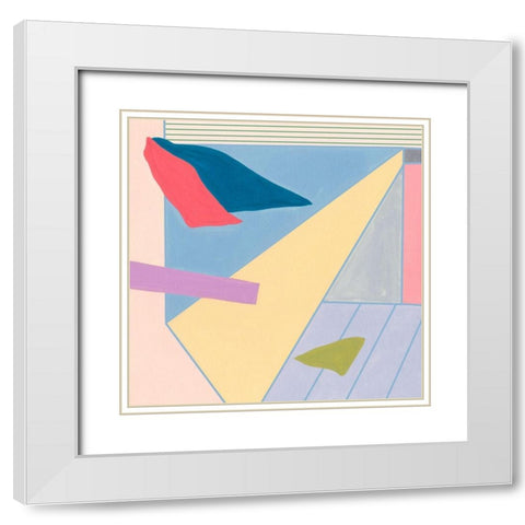 Radiant Light III White Modern Wood Framed Art Print with Double Matting by Wang, Melissa