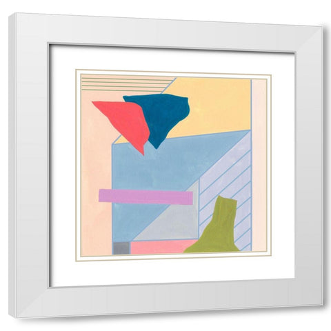 Radiant Light VI White Modern Wood Framed Art Print with Double Matting by Wang, Melissa