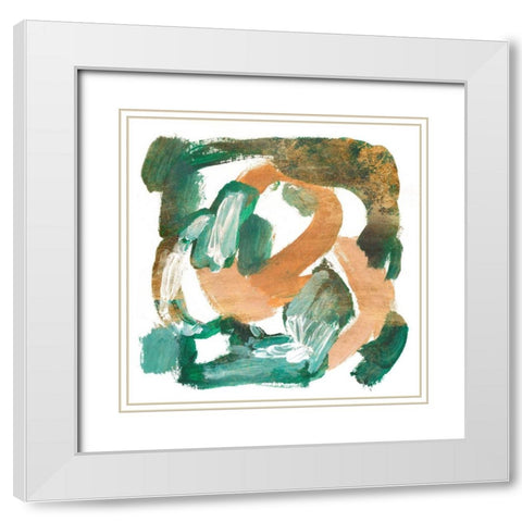 Stroll II White Modern Wood Framed Art Print with Double Matting by Wang, Melissa