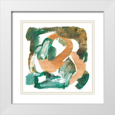 Stroll II White Modern Wood Framed Art Print with Double Matting by Wang, Melissa