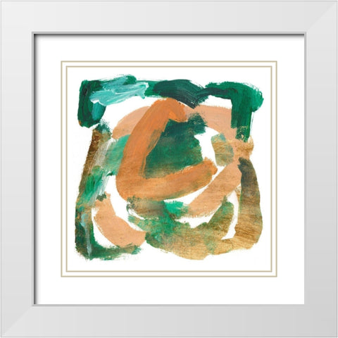 Stroll III White Modern Wood Framed Art Print with Double Matting by Wang, Melissa