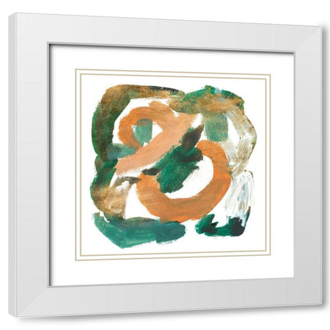 Stroll IV White Modern Wood Framed Art Print with Double Matting by Wang, Melissa