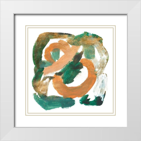 Stroll IV White Modern Wood Framed Art Print with Double Matting by Wang, Melissa