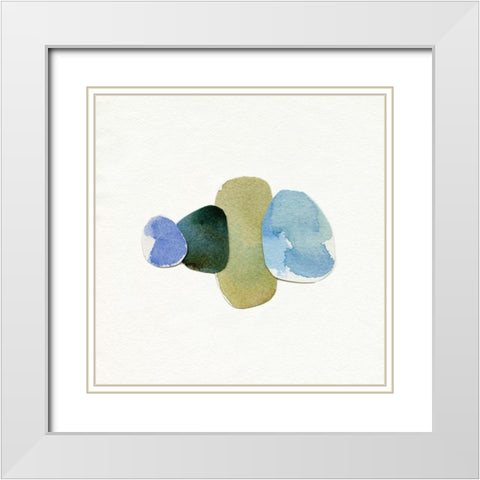 Doucet Collage II White Modern Wood Framed Art Print with Double Matting by Caroline, Emma