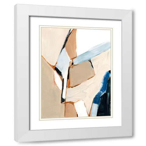 Diagramme II White Modern Wood Framed Art Print with Double Matting by Barnes, Victoria