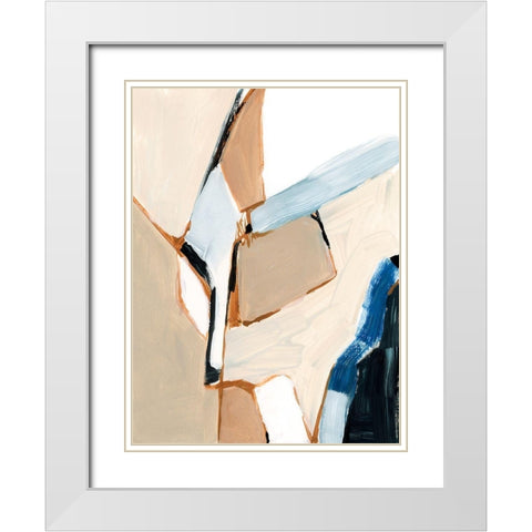 Diagramme II White Modern Wood Framed Art Print with Double Matting by Barnes, Victoria