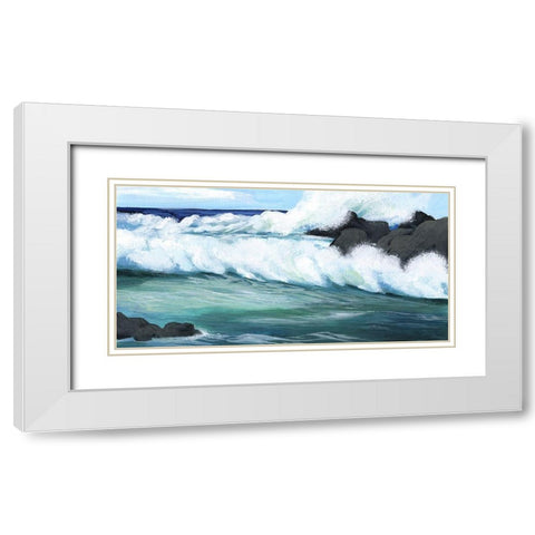 Barrel Break III White Modern Wood Framed Art Print with Double Matting by Popp, Grace