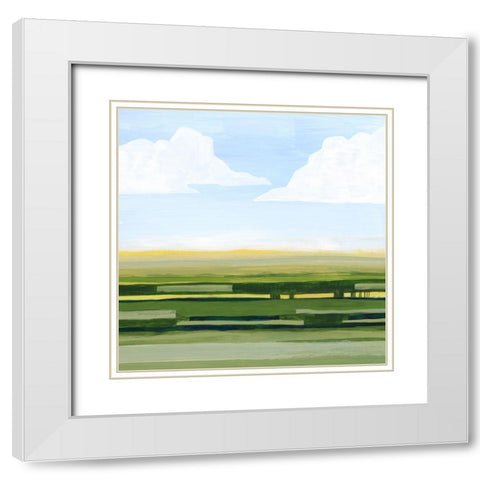 Pastoral Glow I White Modern Wood Framed Art Print with Double Matting by Popp, Grace