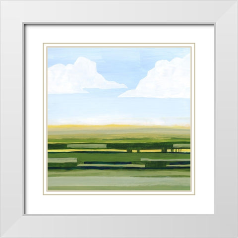 Pastoral Glow I White Modern Wood Framed Art Print with Double Matting by Popp, Grace