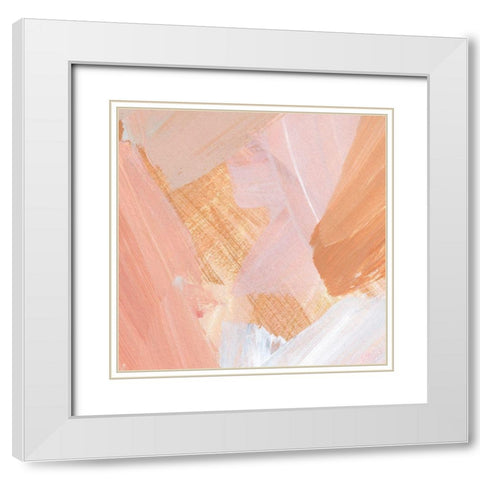 Pink Vanilla IV White Modern Wood Framed Art Print with Double Matting by Warren, Annie