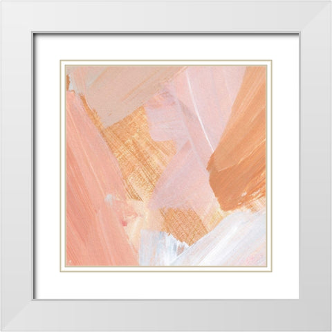 Pink Vanilla IV White Modern Wood Framed Art Print with Double Matting by Warren, Annie