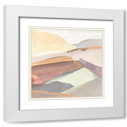 Canyon Rim I White Modern Wood Framed Art Print with Double Matting by Warren, Annie