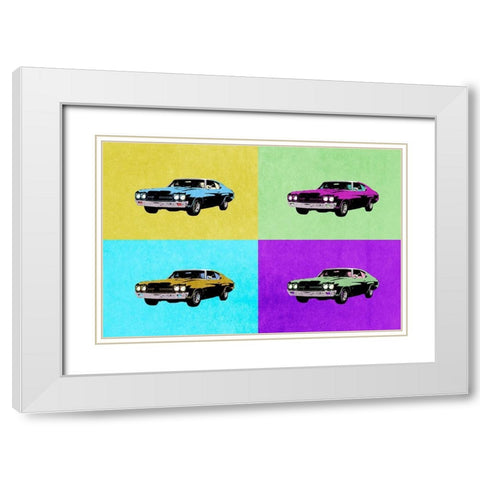 Pop Art Classics II White Modern Wood Framed Art Print with Double Matting by Warren, Annie