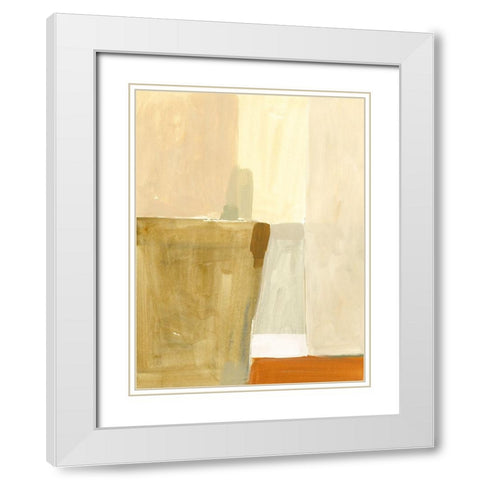 Neutral Block II White Modern Wood Framed Art Print with Double Matting by Barnes, Victoria