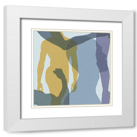 Golden Dream II White Modern Wood Framed Art Print with Double Matting by Wang, Melissa