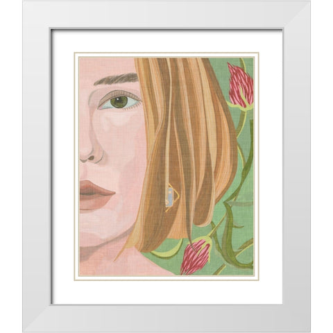 Morning Portrait I White Modern Wood Framed Art Print with Double Matting by Wang, Melissa