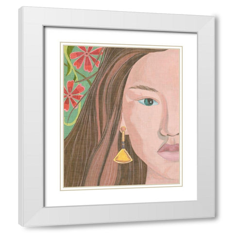 Morning Portrait II White Modern Wood Framed Art Print with Double Matting by Wang, Melissa