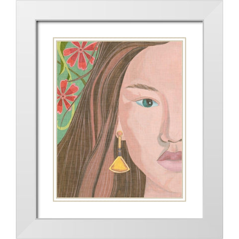 Morning Portrait II White Modern Wood Framed Art Print with Double Matting by Wang, Melissa