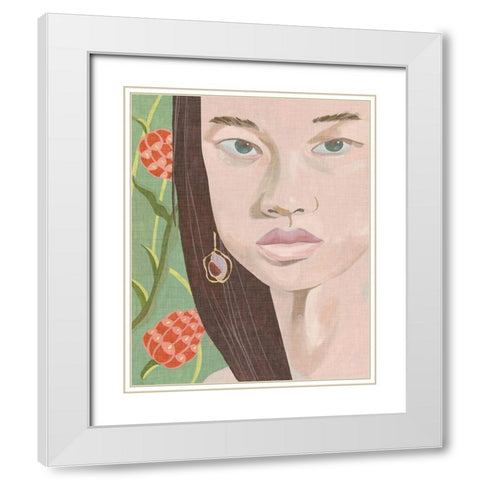 Morning Portrait III White Modern Wood Framed Art Print with Double Matting by Wang, Melissa