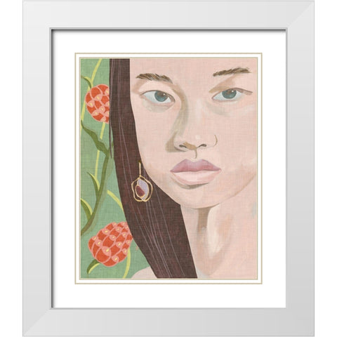 Morning Portrait III White Modern Wood Framed Art Print with Double Matting by Wang, Melissa
