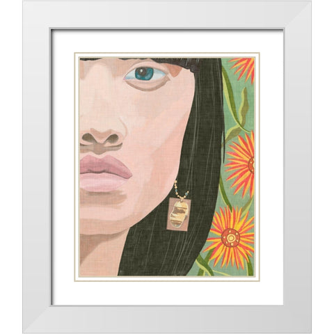 Morning Portrait IV White Modern Wood Framed Art Print with Double Matting by Wang, Melissa