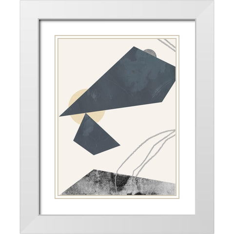 Diamond Slate I White Modern Wood Framed Art Print with Double Matting by Green, Jacob