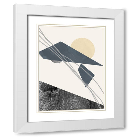 Diamond Slate II White Modern Wood Framed Art Print with Double Matting by Green, Jacob
