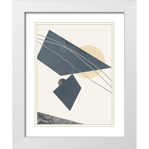Diamond Slate III White Modern Wood Framed Art Print with Double Matting by Green, Jacob
