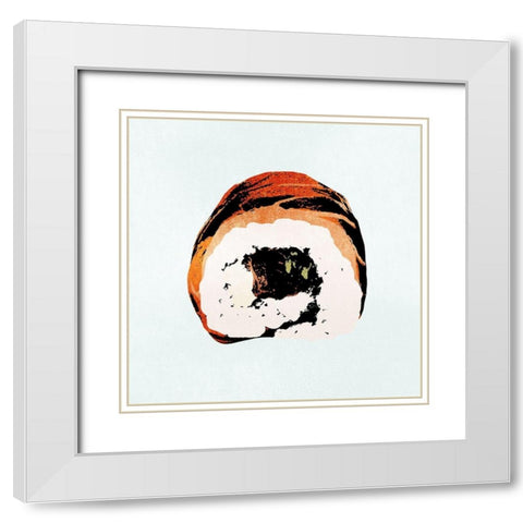 Sushi Style VI White Modern Wood Framed Art Print with Double Matting by Warren, Annie