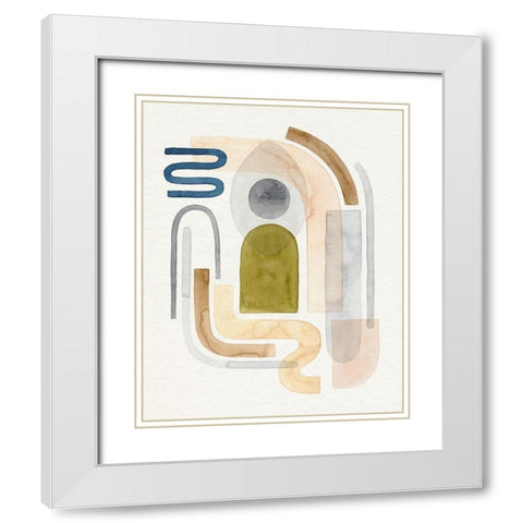 Coiled II White Modern Wood Framed Art Print with Double Matting by Popp, Grace
